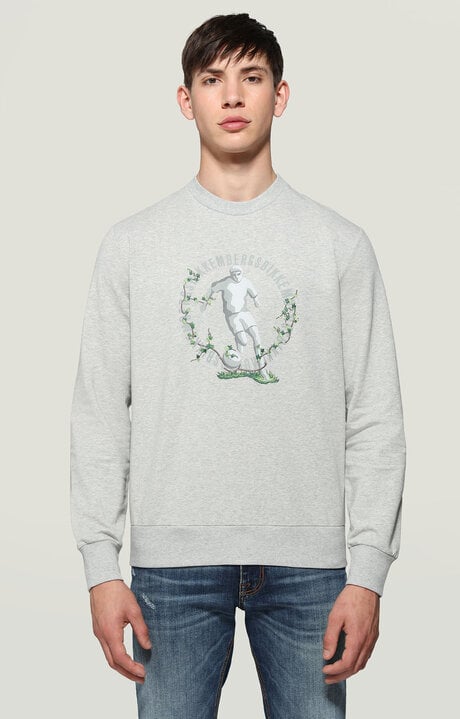 Bikkembergs Men's Grey Sweatshirt With Neo-sport Print