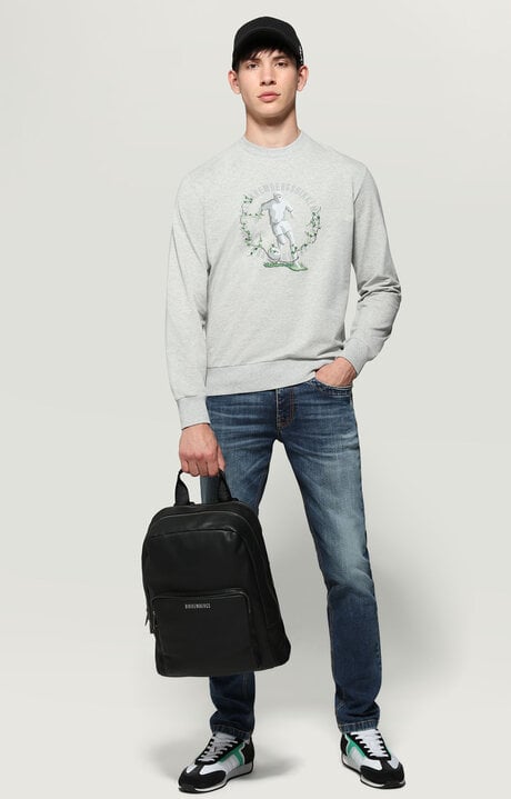 Bikkembergs Men's Grey Sweatshirt With Neo-sport Print
