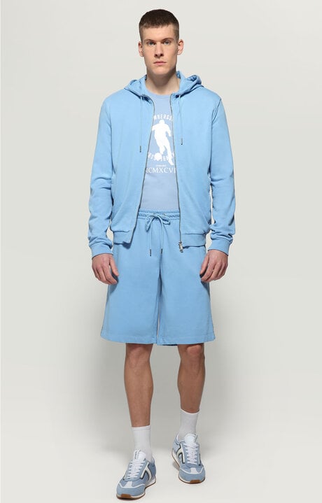 Bikkembergs Men's Light Blue T-shirt With Raised Print