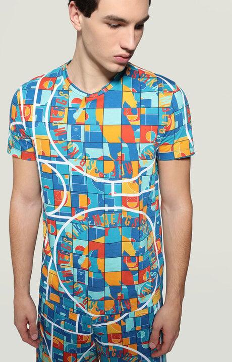 bikkembergs Men's Multicolor T-shirt all-over print