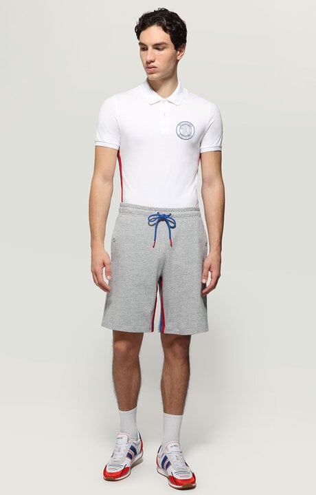 Bikkembergs Men's White Polo Shirt With Embroidered Logo