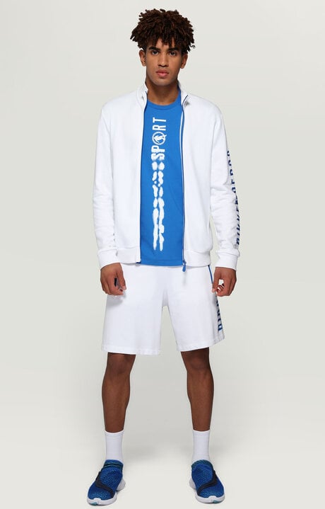 Bikkembergs Men's White Sweatshirt With Liquid Logo