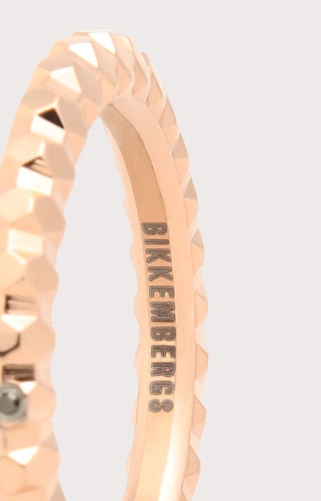 Bikkembergs Pink Multifaceted Men's Ring With Diamond