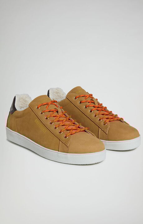 bikkembergs Recoba M men's honey sneakers with eco fur