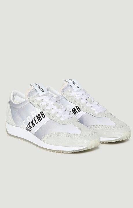 bikkembergs Silver Women's sneakers Julie with metallic accents