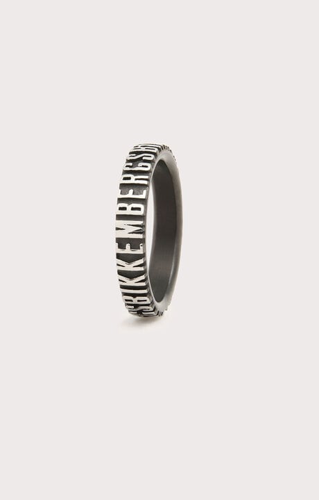 bikkembergs Unisex ring in stainless steel with logo lettering