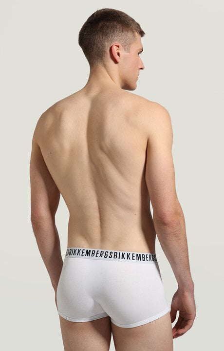 Bikkembergs White 2-pack Men's Boxers In Stretch Cotton