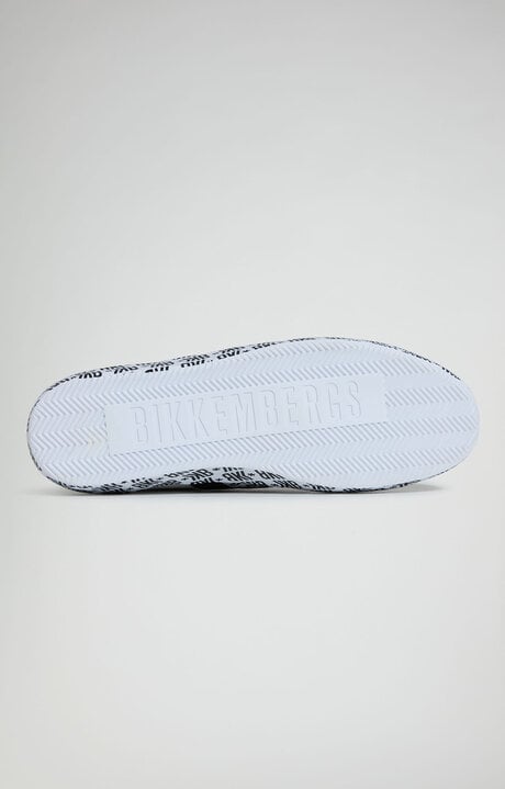 Bikkembergs White Recoba M Men's Sneakers With Printed Sole