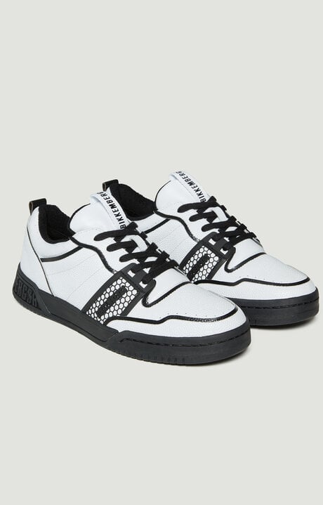 bikkembergs White Scoby men's leather basketball sneakers