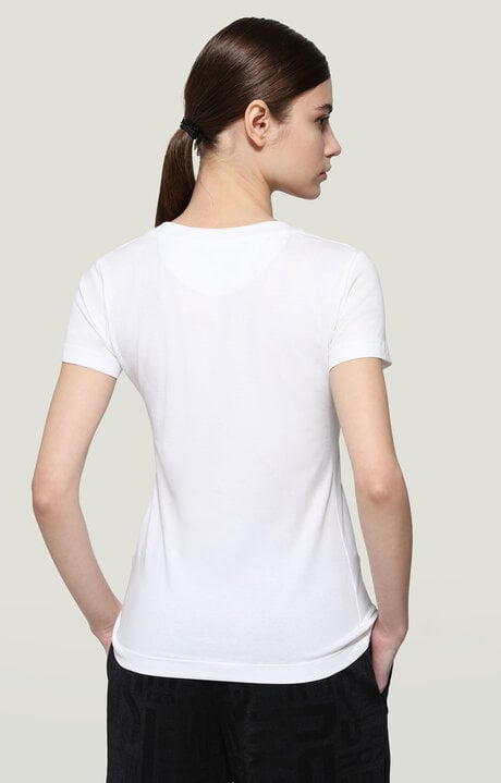 Bikkembergs White Women's T-shirt With Contrast Logo
