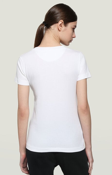 Bikkembergs White Women's T-shirt With Floral Print