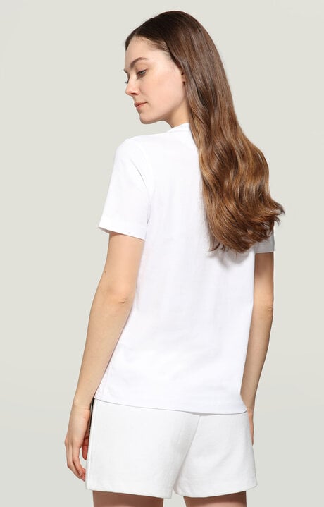 Bikkembergs White Women's T-shirt With Floral Print