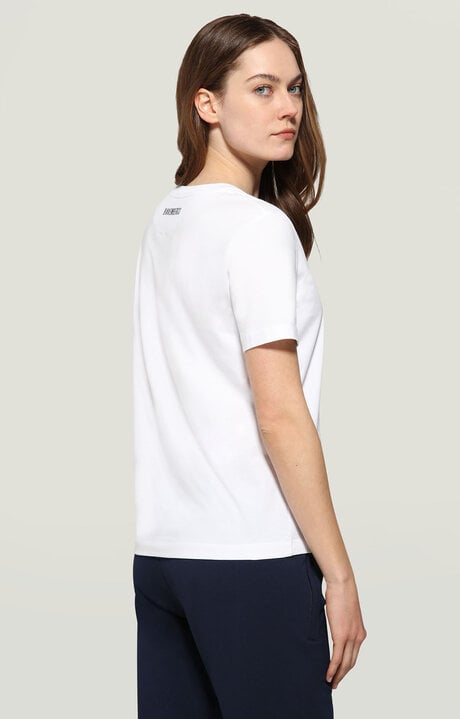 Bikkembergs White Women's T-shirt With Textured Detail