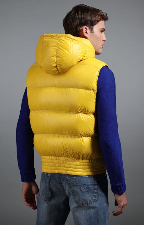 Bikkembergs Yellow Men's Sleeveless Yellow Down Jacket