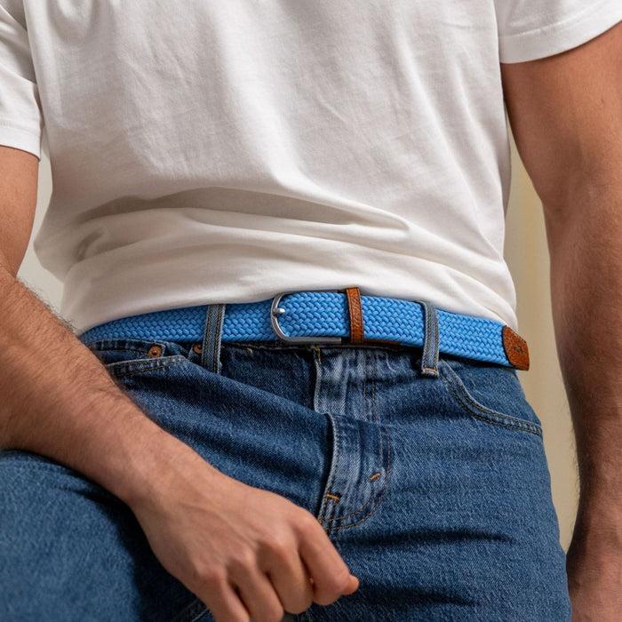 Billybelt Ceinture Tressée élastique Bleu Alaska