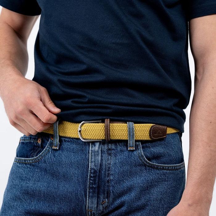Billybelt Ceinture Tressée élastique Jaune Curry