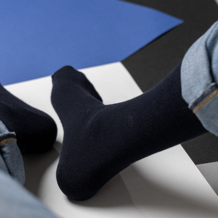 Billybelt Chaussettes Unies En Bambou - Marine