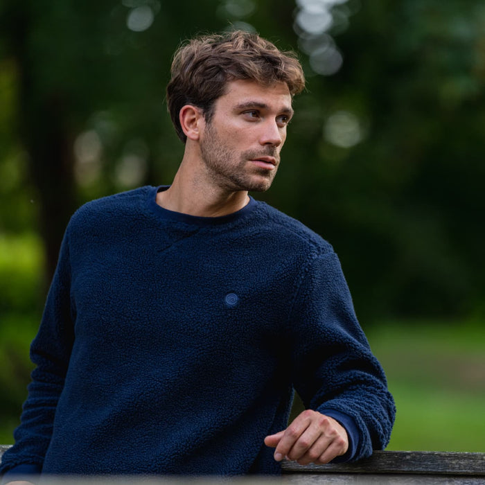 Billybelt Pull En Sherpa Bleu Marine - BILLYBELT