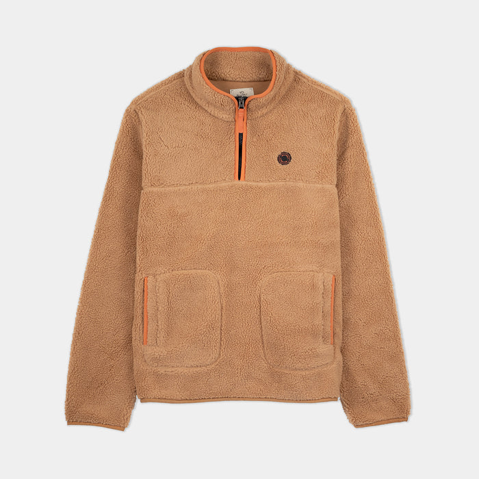 billybelt Pull sherpa col zippé dune - BILLYBELT