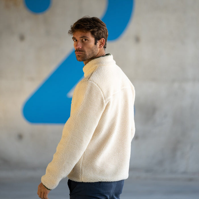 Billybelt Pull Sherpa Col Zippé Ivoire - BILLYBELT