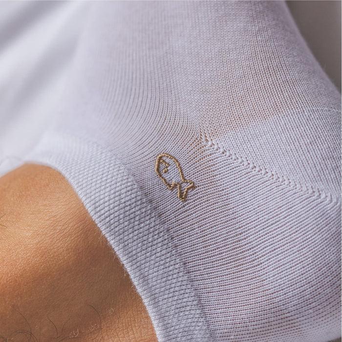 Billybelt Socquettes En Coton Peigné Unies - Blanc