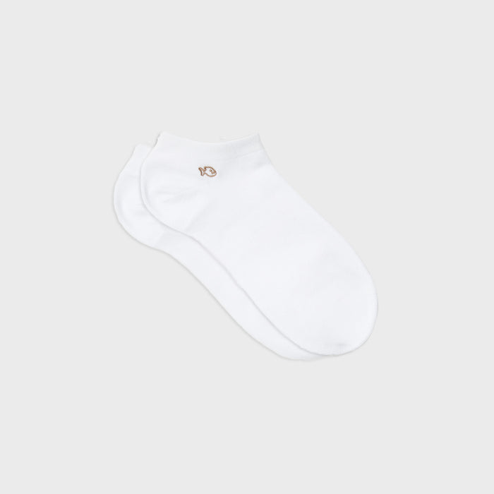 billybelt Socquettes en coton peigné Unies - Blanc