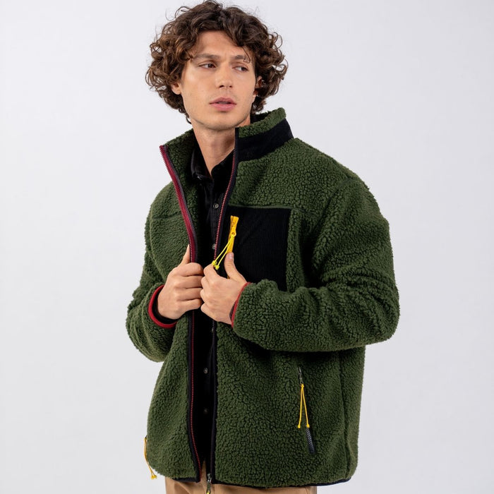 Billybelt Veste Sherpa Mixte Zippée Kaki - BILLYBELT