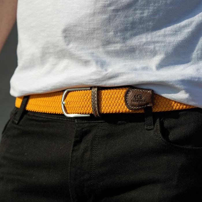 Billybelt Ceinture Orange Tropical Tressee Elastique - BILLYBELT