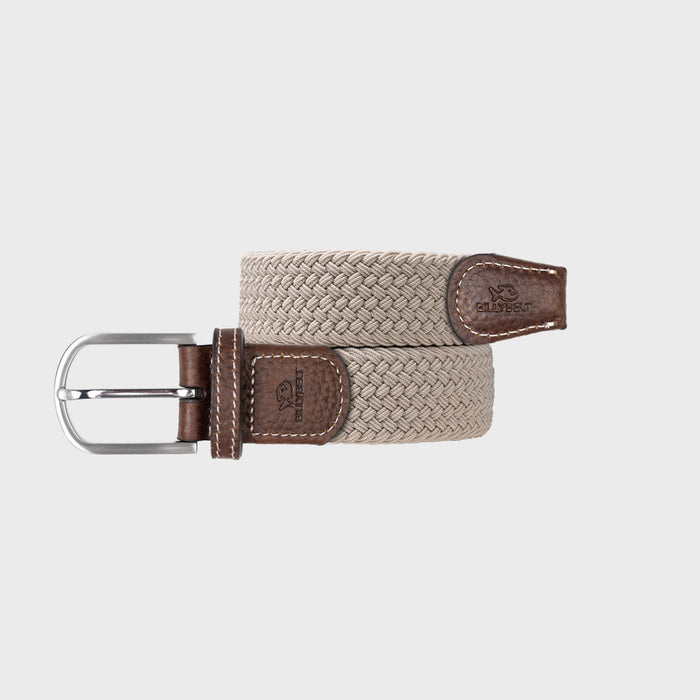 billybelt Ceinture tressee elastique beige sable - BILLYBELT