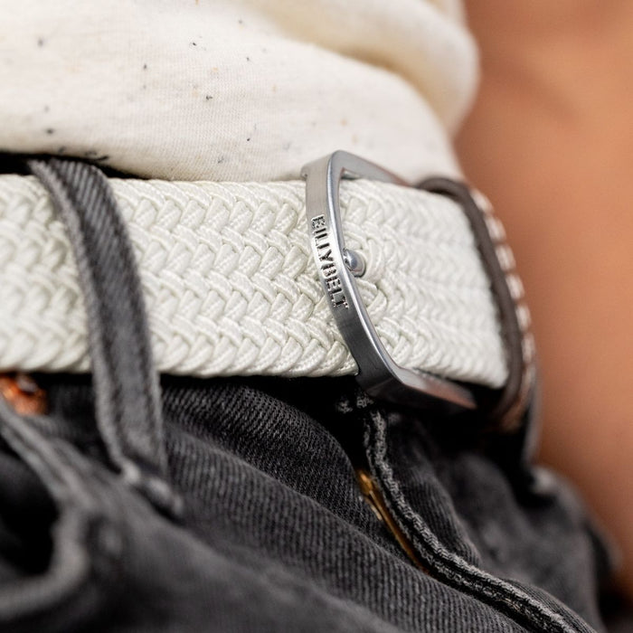 Billybelt Ceinture Tressee Elastique Blanc Coco - BILLYBELT