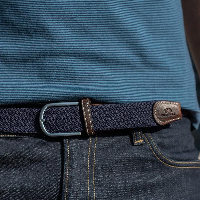 Billybelt Ceinture Tressee Elastique Bleu Marine - BILLYBELT