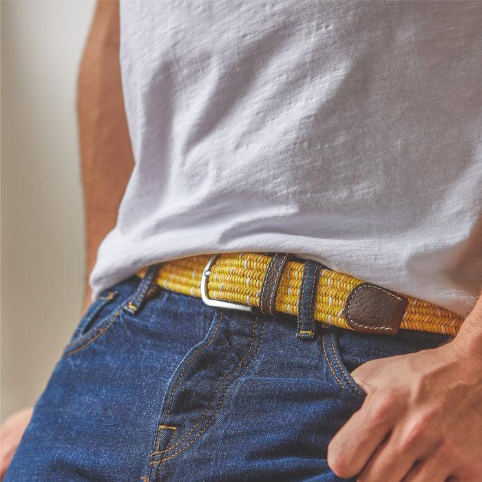 billybelt Ceinture Tressee Elastique Coton Cire Marmara - BILLYBELT