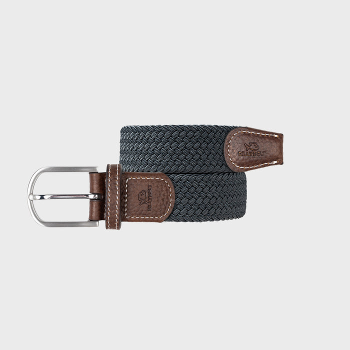 billybelt Ceinture tressee elastique gris flanelle - BILLYBELT