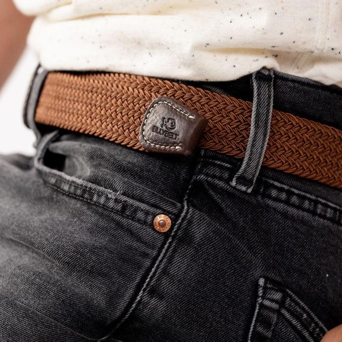Billybelt Ceinture Tressee Elastique Marron Camel - BILLYBELT