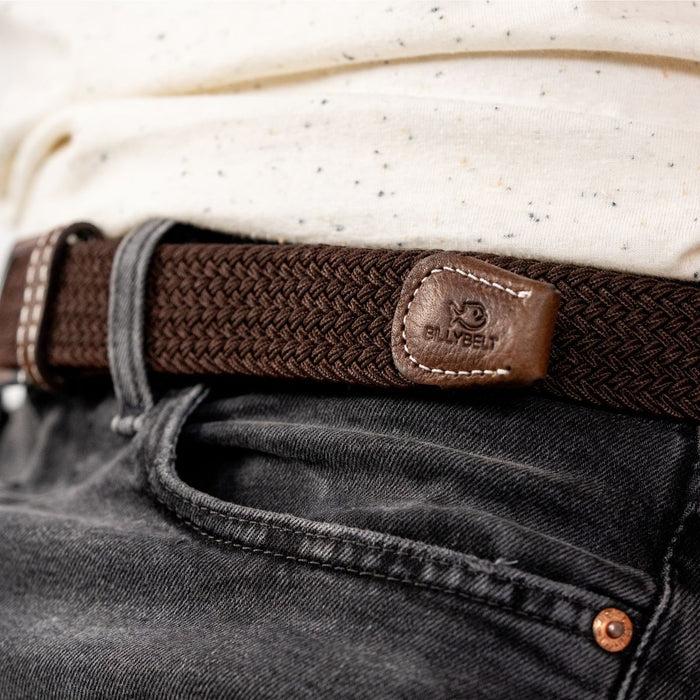 Billybelt Ceinture Tressee Elastique Marron Feuille - BILLYBELT