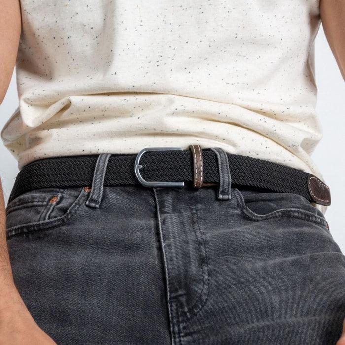 Billybelt Ceinture Tressee Elastique Noir Reglisse - BILLYBELT