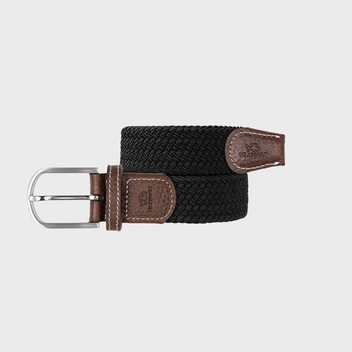 billybelt Ceinture tressee elastique noir reglisse - BILLYBELT