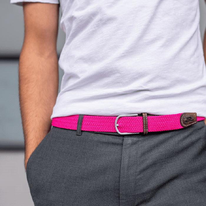 Billybelt Ceinture Tressee Elastique Rose Fuchsia - BILLYBELT