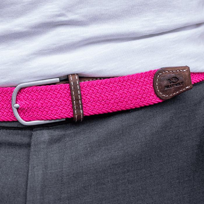 Billybelt Ceinture Tressee Elastique Rose Fuchsia - BILLYBELT