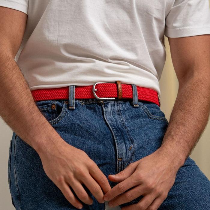 Billybelt Ceinture Tressée élastique Rouge Cardinal