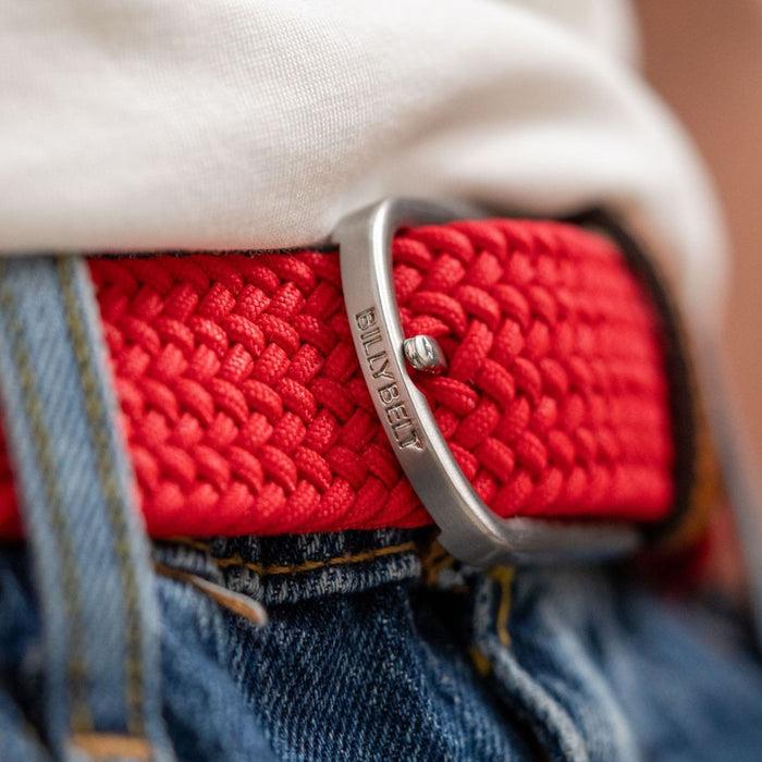 Billybelt Ceinture Tressée élastique Rouge Cardinal