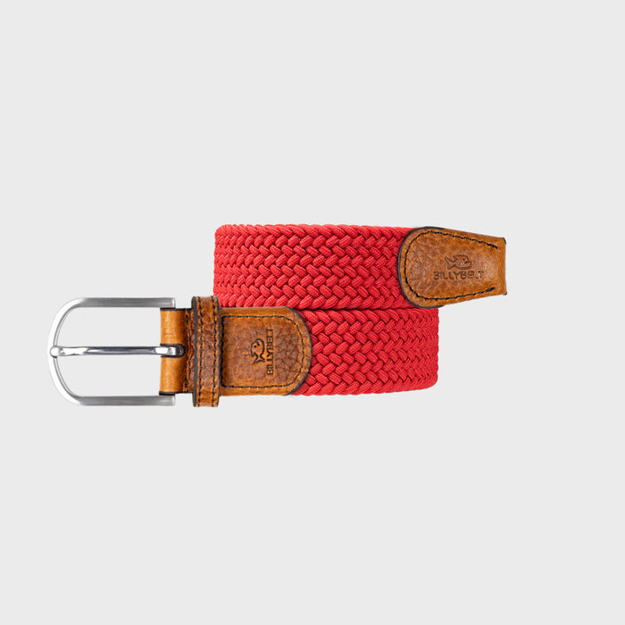 billybelt Ceinture tressée élastique Rouge cardinal