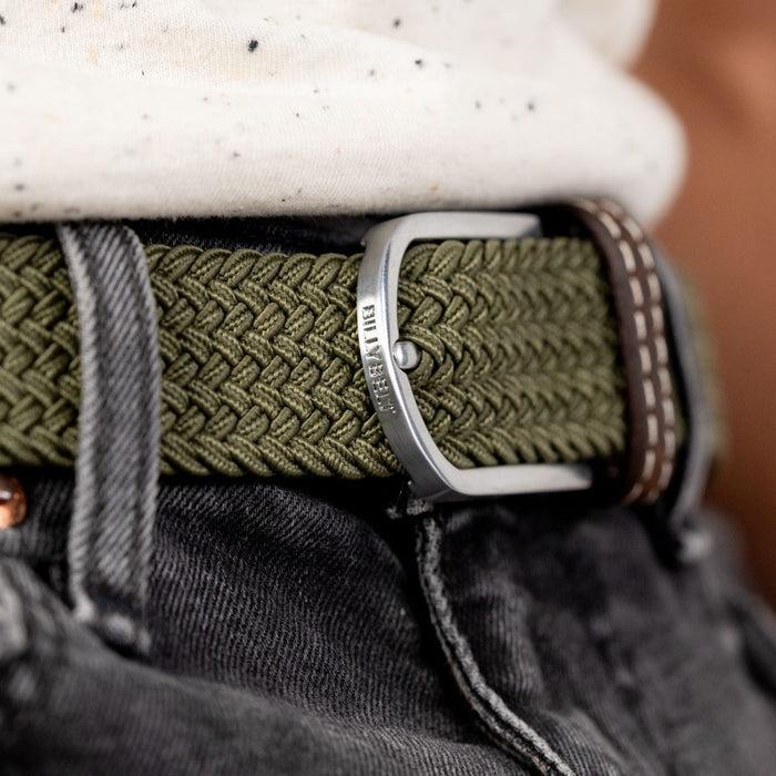 Billybelt Ceinture Tressee Elastique Vert Arme - BILLYBELT