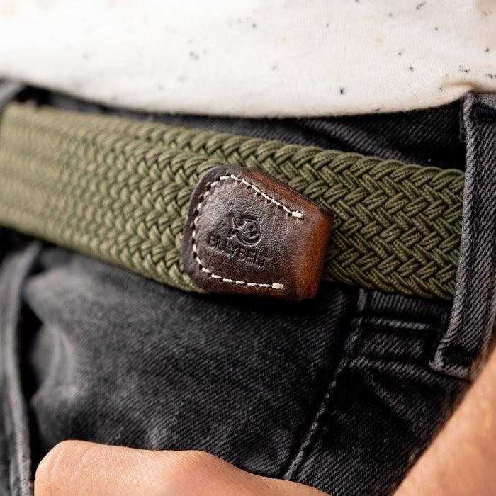 Billybelt Ceinture Tressee Elastique Vert Arme - BILLYBELT