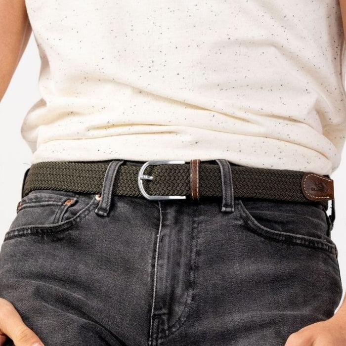 Billybelt Ceinture Tressee Elastique Vert Kaki - BILLYBELT