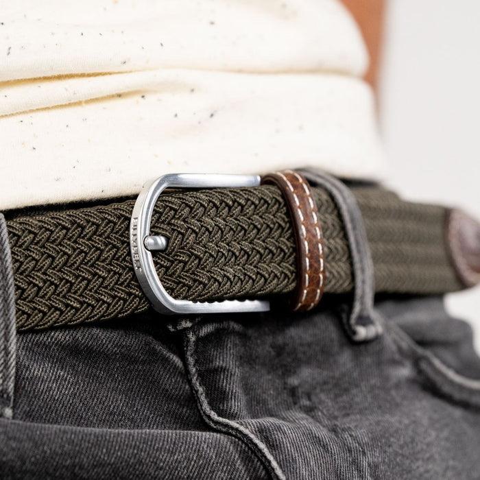 Billybelt Ceinture Tressee Elastique Vert Kaki - BILLYBELT