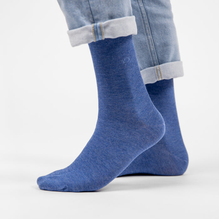 billybelt Chaussettes en bambou - Bleu jean chiné - BILLYBELT