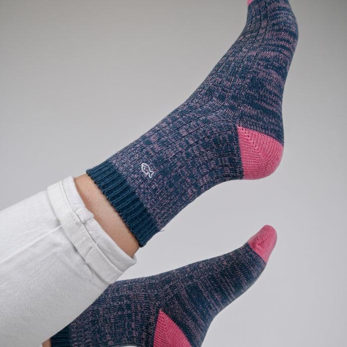 Billybelt Chaussettes En Coton Epais Club Bleu Et Rose - BILLYBELT