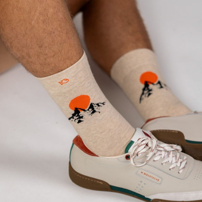 Billybelt Chaussettes En Coton Peigne A Motifs Mont Blanc - BILLYBELT