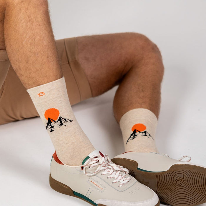 Billybelt Chaussettes En Coton Peigne A Motifs Mont Blanc - BILLYBELT